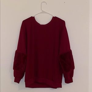 burgundy sweater/crewneck